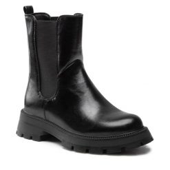 Sztyblety Jenny Fairy. Czarne botki damskie Jenny Fairy, bez obcasa, na płaskiej podeszwie, bez zapięcia. Za 179.99 zł.