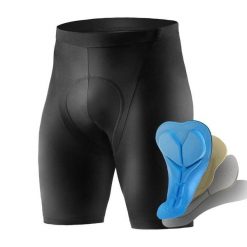 Męskie spodenki rowerowe z wkładką 3D ROCKBROS. Czarne szorty męskie ROCKBROS, l, bez wzorów, z elastanu. Za 129.64 zł.