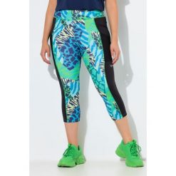 Damskie Legginsy capri wzór zwierzęcy elastyczny pas z recyklingu. Zielone legginsy damskie Ulla Popken, plus size, bez wzorów, z materiału. Za 239.99 zł.
