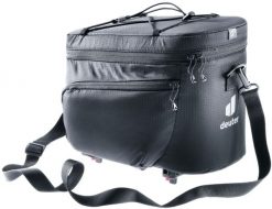 Torba na bagażnik rowerowy Deuter Rack Bag 10 KF. Czarne torby na ramię męskie Deuter, bez wzorów, z poliamidu, na ramię, małe. Za 389.99 zł.