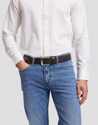 PASEK MĘSKI LEE BELT DARK BROWN 112388308. Brązowe paski damskie Lee, bez wzorów. Za 129.99 zł.