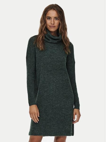 ONLY Sukienka dzianinowa Jana 15140166 Zielony Loose Fit. Zielone sukienki damskie Only, m, bez wzorów, z dzianiny, bez kołnierzyka, bez ramiączek. Za 139.99 zł.
