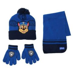 Czapki, szaliki i rękawiczki PAW PATROL Niebieski. Niebieskie rękawiczki dziecięce Paw Patrol, bez wzorów. Za 95.35 zł.