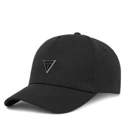 Czapka z daszkiem Guess. Czarne czapki i kapelusze męskie Guess, z aplikacjami. Za 109.99 zł.