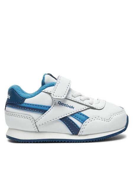 Reebok Sneakersy Royal Cl Jog 3.0 1V 100044509 / GW5280 Biały. Białe buty sportowe chłopięce Reebok, bez wzorów, ze skóry, bez zapięcia. Za 109.99 zł.