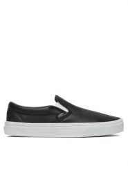 Vans Tenisówki Classic Slip-On VN000EACBPB1 Czarny. Czarne trampki i tenisówki damskie Vans, bez wzorów, ze skóry, bez zapięcia. Za 399.99 zł.