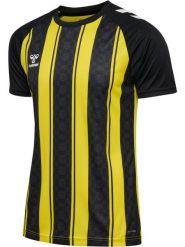 Koszulka Hummel Match striped. Czarne t-shirty damskie Hummel, m, bez wzorów, z materiału, klasyczne, bez kołnierzyka. Za 167.00 zł.