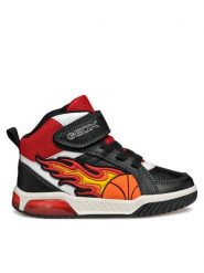 Geox Sneakersy J Inek J569CC 05411 C0048 DD Czarny. Czarne buty sportowe chłopięce Geox, bez wzorów, ze skóry, bez zapięcia. Za 269.99 zł.