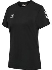 Koszulka damska Hummel Go 2.0 Chevron. Czarne t-shirty damskie Hummel, xl, bez wzorów, z bawełny, klasyczne, bez kołnierzyka. Za 111.81 zł.