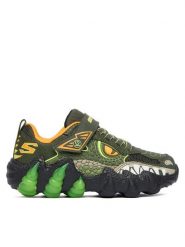 Skechers Sneakersy Skech-O-Saurus Lights 2.0 400121L OLV Khaki. Brązowe buty sportowe chłopięce Skechers, bez wzorów, ze skóry, bez zapięcia. Za 229.99 zł.