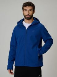 4F Kurtka softshell membrana 5000 męska - granatowa M. Niebieskie kurtki męskie 4f, m, bez wzorów, z materiału, bez kaptura. Za 299.99 zł.