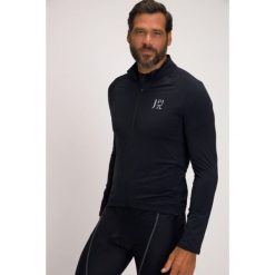 Męska Trykotowa kolarska bluza Odzież rowerowa stójka długi rękaw. Czarna bluzy męskie JAY-PI, m, bez wzorów, z elastanu, bez kaptura. Za 343.99 zł.