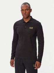EA7 Emporio Armani Polo 8NPF17 PJVUZ MC004 Czarny Regular Fit. Czarne koszulki polo męskie EA7 Emporio Armani, l, bez wzorów, z bawełny, bez ramiączek. Za 439.99 zł.