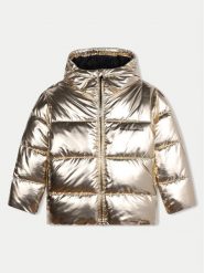 Karl Lagerfeld Kids Kurtka zimowa Z30234 S Złoty Regular Fit. Żółte buty zimowe dziewczęce Karl Lagerfeld Kids, bez wzorów, z syntetyku, bez zapięcia. Za 539.99 zł.