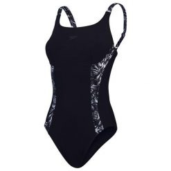 Strój kąpielowy jednoczęściowy damski na basen Speedo Shaping Splice. Czarne kostiumy jednoczęściowe damskie Speedo, l, bez wzorów, sportowe, do pływania. Za 249.99 zł.