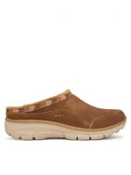 Skechers Kapcie Easy Going - Seasonal Grace 169104 Brązowy. Brązowe kapcie damskie Skechers, bez wzorów, ze skóry. Za 299.99 zł.
