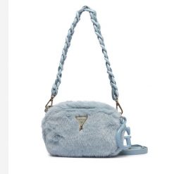 Torebka Guess. Niebieskie torebki do ręki damskie Guess, z aplikacjami, klasyczne, bez dodatków. Za 264.99 zł.