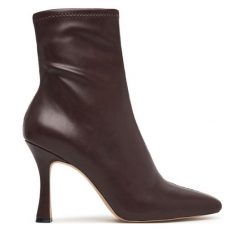 Botki Aldo. Brązowe botki damskie Aldo, bez obcasa, na szpilce, bez zapięcia. Za 469.99 zł.