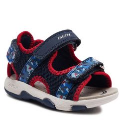 Sandały Geox. Niebieskie sandały chłopięce Geox, bez zapięcia. Za 129.99 zł.