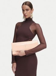 Elisabetta Franchi Torebka BS-29A-67E2-V220 Beżowy. Brązowe kopertówki damskie Elisabetta Franchi, bez wzorów, ze skóry, bez dodatków. Za 939.99 zł.