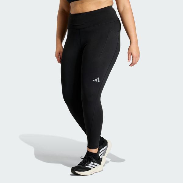 Legginsy adi365 Climacool Running 7/8 (Plus Size). Czarne legginsy damskie Adidas, plus size, bez wzorów, z elastanu. Za 279.00 zł.