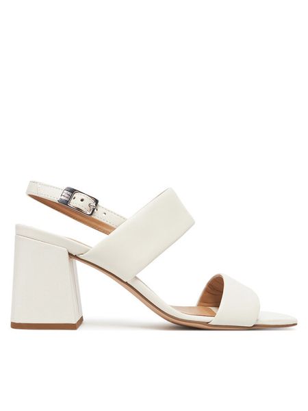 HÖGL Sandały Peach 9-106500 Biały. Białe sandały damskie HÖGL, bez wzorów, ze skóry, bez obcasa, na słupku, bez zapięcia. Za 489.99 zł.