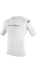 Koszulka do pływania męska O'Neill Basic Skins Rash Guard. Czarne koszulki sportowe męskie O'Neill, na lato, m, bez wzorów, z elastanu, bez kołnierzyka, bez ramiączek, do pływania. Za 165.50 zł.