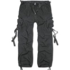 Spodnie bushcraft męskie Brandit M65 Vintage Czarne. Czarne spodnie sportowe męskie Brandit, m, bez wzorów, outdoorowe. Za 346.00 zł.