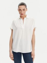 French Connection Bluzka 72MZN Biały Relaxed Fit. Białe bluzki damskie French Connection, m, bez wzorów, z syntetyku, bez kołnierzyka, bez ramiączek. Za 129.99 zł.
