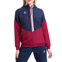 Damska kurtka z kapturem Erima Tracktop Squad. Czerwone bluzy sportowe damskie Erima, xs, bez wzorów, z kapturem, do piłki ręcznej. W wyprzedaży za 154.50 zł.