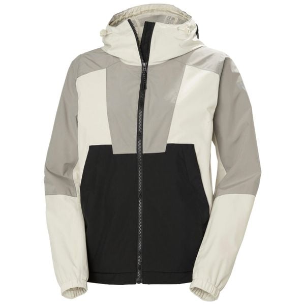 Kurtka przeciwdeszczowa damska Helly Hansen Rig Rain. Szare kurtki sportowe damskie Helly Hansen, bez wzorów, bez kaptura. W wyprzedaży za 648.50 zł.