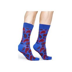 Skarpetki Happy Socks PAI01-6002. Czerwone skarpety męskie Happy Socks, z bawełny. Za 24.43 zł.