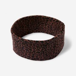 Opaska do włosów damska Domyos fitness. Brązowe czapki i kapelusze damskie DOMYOS, bez wzorów, z elastanu, sportowe. Za 29.99 zł.