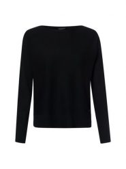 S.Oliver BLACK LABEL bluzka z dzianiny Kobiety czarny, 46. Czarne bluzki damskie s.Oliver BLACK LABEL, s, bez wzorów, z dzianiny, bez kołnierzyka, bez ramiączek. Za 269.95 zł.