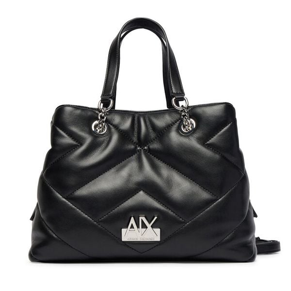 Torebka Armani Exchange. Czarne torebki do ręki damskie Armani Exchange, bez wzorów, klasyczne, bez dodatków. Za 804.99 zł.