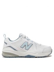 New Balance Buty na siłownię 608v5 WX608WB5 Biały. Białe obuwie sportowe damskie New Balance, bez wzorów, ze skóry, na fitness i siłownię. Za 319.99 zł.