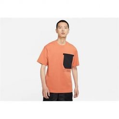 Koszulka sportowa męska Nike Air Jordan. Brązowe koszulki sportowe męskie Nike, l, bez wzorów, z bawełny, bez kołnierzyka, bez ramiączek. Za 316.00 zł.