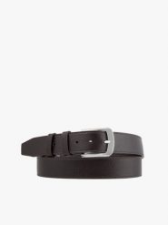 Ciemnobrązowy skórzany pasek. Brązowe paski damskie Ryłko, bez wzorów, z jeansu, eleganckie. Za 129.99 zł.