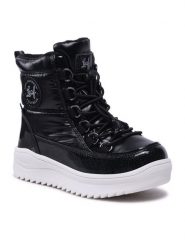 Leaf Śniegowce Nickby LNICK201K Czarny. Czarne buty zimowe dziewczęce Leaf, z materiału, bez zapięcia. Za 479.99 zł.