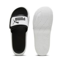 Buty do stepowania Puma SoftridePro Slide 24 V. Czarne klapki damskie Puma, bez wzorów, sportowe, bez obcasa. Za 236.50 zł.