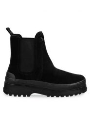 Gant Sztyblety 31553084 Czarny. Czarne botki damskie GANT, ze skóry, bez obcasa, na płaskiej podeszwie, bez zapięcia. Za 579.99 zł.