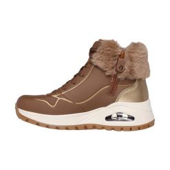 Buty damskie SKECHERS Uno Rugged Fall Shimmer taupe/metallic. Brązowe obuwie sportowe damskie Skechers, bez wzorów, trekkingowe, Skechers Sport. Za 399.00 zł.