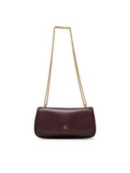 Calvin Klein Torebka Ck Convertible Chain Small Bag LV04F3172G Bordowy. Czerwone torebki do ręki damskie Calvin Klein, bez wzorów, ze skóry, wizytowe, bez dodatków. Za 339.99 zł.