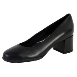 Baleriny Geox D New Annya M.A. Czarne baleriny damskie Geox, bez wzorów, z materiału, bez obcasa. Za 486.25 zł.