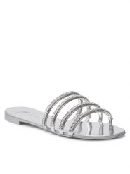 Giuseppe Zanotti Klapki E200003 Srebrny. Szare klapki damskie Giuseppe Zanotti, bez wzorów, ze skóry, bez obcasa. Za 2,679.00 zł.