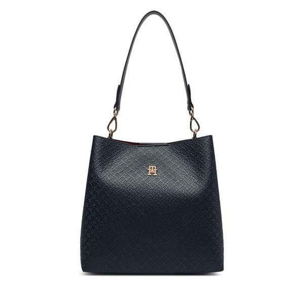 Torebka Tommy Hilfiger. Niebieskie torebki do ręki damskie Tommy Hilfiger, bez wzorów, klasyczne, bez dodatków. Za 649.99 zł.