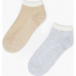 2 pack skarpetek. Brązowe skarpety damskie MOODO, bez wzorów, z bawełny. W wyprzedaży za 12.49 zł.