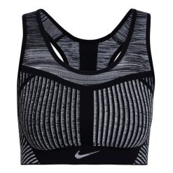 Biustonosz Nike Fe/Nom Flyknit Bra. Czarne obuwie sportowe damskie Nike, bez wzorów, na fitness i siłownię. Za 159.99 zł.