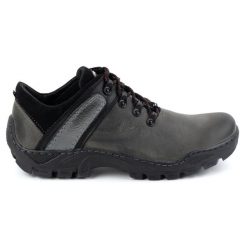 Olivier Skórzane buty trekkingowe męskie 311GT szary szare. Szare trekkingi męskie trekkingowe. Za 351.82 zł.