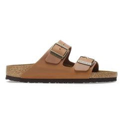 Klapki męskie Birkenstock Arizona LEOI Cognac. Brązowe klapki męskie Birkenstock, eleganckie. Za 429.99 zł.